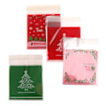Miniatyrbilde 3 av 5: 100 stk 10X10Cm Julgodis Cookie Gaveposer Plast Selvannonsering