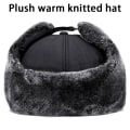 Miniatyrbillede 3 af 8: Tyk Vinter Varm Hue Herre Hue EarFlap Cap Dame Blød Termisk C one size C one size