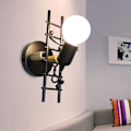 Miniatyrbillede 3 af 5: Moderne industriel indendørs væglampe E27 Retro metalvæglampe Retro Led Art Deco Soveværelse Hall Spisestue Køkken Spisestue - Trappe Træ Sty