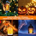 Miniatyrbillede 2 af 6: Opgraderede LED Flammepærer, 4-Mode Flammereffekt til Halloween, Juledekorationer, Indendørs, Udendørs Brug, 2-pak