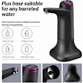 Miniatyrbillede 3 af 5: Elektrisk vanddispenser med dobbeltfunktion og standerbase, automatisk drikkevandsflaskepumpe med USB, universal til camping, kontor, hjem (sort)