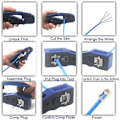 Pikkukuva 4 / 5: Ammattimainen RJ45-puristustyökalu RJ45 Cat 7 -puristustyökalu Cat6 RJ45 -pistokkeella ja RJ45-liittimellä