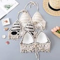 Miniatyrbillede 6 af 9: Broderi Strikket Top Tank Top APRIKOS apricot