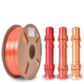 Pikkukuva 1 / 10: 3D Printing Silk PLA 3D Printer Filament Bundle KULTA/PUNAINEN Gold/Red