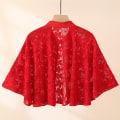 Miniatyrbillede 5 af 10: Rose Jacquard Polyester Sjaler Solbeskyttelsestørklæde SORT Black