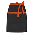 Pikkukuva 1 / 10: Tarjoilijan puolipitkä esiliina kokin esiliina MUSTA ORANSSI MUSTA ORANSSI Black Orange