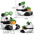 Miniatyrbillede 4 af 10: Panda byggeklods legetøj samlet legetøj 3 3 3