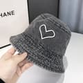 Miniatyrbillede 7 af 10: Bøllehat Solhat SORT-SORT HJERTE SORT-SORT HJERTE black-black heart