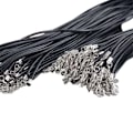 Miniatyrbilde 4 av 8: 50 Stk Halskjede String Tau Lær Vokset Cord Kjede HVIT White