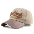 Miniatyrbillede 1 af 8: Broderi Baseball Caps Distressed Faded Casquette KHAKI khaki