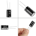Miniatyrbilde 3 av 6: Elektrolytisk kondensator Lange ledninger aksial 20 STK 20 STK 20pcs