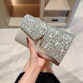 Miniatyrbild 6 av 10: Bowknot Evening Bag Axelväskor GULD gold