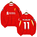 Miniatyrbild 2 av 2: Liverpool fotbollströja sweatshirt hoodie för barn No.11 Salah Svart 120