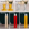 Miniatyrbilde 2 av 10: LED-lykt Flammefritt Stearinlys RØD TYPE2 TYPE2 red Type2-Type2