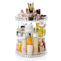 Miniatyrbillede 1 af 10: Makeup Organizer Kosmetisk opbevaringstaske Rotary Display Stand