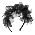 Miniatyrbillede 1 af 8: Mesh Flower Pandebånd Prinsesse Hovedbeklædning SORT black