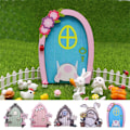 Miniatyrbild 9 av 10: Miniatyr Elf Door Fairy Tale Gate C C C