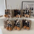 Miniatyrbilde 9 av 10: Damehåndveske Tote Bag KHAKI KNAPP KNAPP khaki button-button