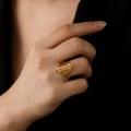 Miniatyrbilde 4 av 10: Hekseknutring Fingerringer GULL 10 gold 10