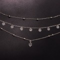 Miniatyrbild 6 av 9: Flerlagers Halsband Lång Kedjehänge SILVER silver