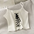 Miniatyrbillede 6 af 10: Crop Top Strikket Camis GRÅ grey