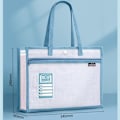 Miniatyrbillede 2 af 9: Tote Skoletaske Tutorial Taske LYSEBLÅ Light blue
