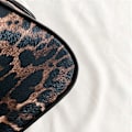Miniatyrbild 3 av 10: Leopard Handväska Läder Clutchväska BRUN brown