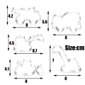 Miniatyrbilde 2 av 8: 5 stk Kjeksform Cookie Cutters Modelleringsform
