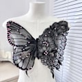 Miniatyrbilde 3 av 10: Butterfly Patch Clothes Patches SORT B ​​B Black B-B