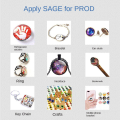 Miniatyrbilde 6 av 10: 20 stk trykt glass cabochons virvelglass cabochons 16MMCOLOR 16mmcolor random