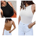 Miniatyrbillede 8 af 8: Bodysuits til kvinder Shapewear Bodysuit SORT XL Black XL