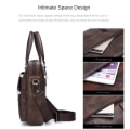 Miniatyrbilde 5 av 9: Menn Koffert Business PU Messenger Bag MØRK BRUN Dark Brown