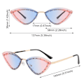 Miniatyrbillede 3 af 10: Cat Eye solbriller Indfattede skærme GRADIENT BLUE GRADIENT BLUE Gradient Blue