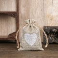 Miniatyrbillede 1 af 8: 5 Stk Jute Snøre Tasker Snøre Linen Tasker GRÅ 10X14CM gray 10x14cm
