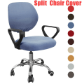 Miniatyrbilde 8 av 10: 2 stk/sett Delbar Kontorstoltrekk Setetrekk SVART KUN TREKK black only cover-only cover