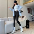 Miniatyrbilde 3 av 10: Ni-punkts yogabukser med høy midje Sykkelleggings GRÅ M2 2 grey M2-2
