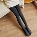 Miniatyrbilde 6 av 7: Vintervarme Leggings for Kvinner - Tykke Fleece Leggings Transparent Black with socks 220G