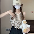 Miniatyrbillede 4 af 10: Retro Weaving Sling Tank Top SORT Black