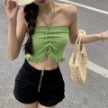 Miniatyrbillede 6 af 10: Strikkede Crop Tops Kvinder Kort Top PINK pink