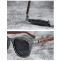 Miniatyrbilde 4 av 10: Wood Grain Solbriller Square Frame Solbriller LYSSORT Bright Black
