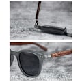 Miniatyrbilde 4 av 10: Wood Grain Solbriller Square Frame Solbriller TRANSPARENT GRÅ Transparent Gray