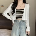 Miniatyrbillede 10 af 10: Strikkede cardigan strikoverdele SORT Black