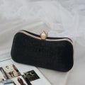 Miniatyrbillede 1 af 10: Bronzing Bankettaske Single Shoulder Chain Bag SORT Black