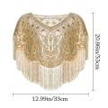 Miniatyrbilde 9 av 10: Flapper sjal paljett sjal FARGE 3 FARGE 3 Color 3