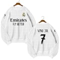 Miniatyrbilde 2 av 3: Real Madrid Hjemme fotballdrakt genser hettegenser for barn No.9 Mbappe 150