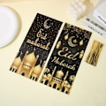 Miniatyrbillede 5 af 10: 100 stk Eid Mubarak slikposer Eid gavepose Cookies Snackpakning