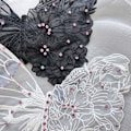 Miniatyrbilde 5 av 10: Butterfly Patch Clothes Patches SORT B ​​B Black B-B