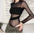 Miniatyrbilde 5 av 10: Gjennomsiktig netting med topputskjæring Base Onesie M M