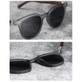 Miniatyrbilde 8 av 10: Wood Grain Solbriller Square Frame Solbriller TRANSPARENT GRÅ Transparent Gray