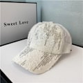 Miniatyrbild 7 av 10: Mesh cap Baseballkeps Mode Dammössor som andas VIT white